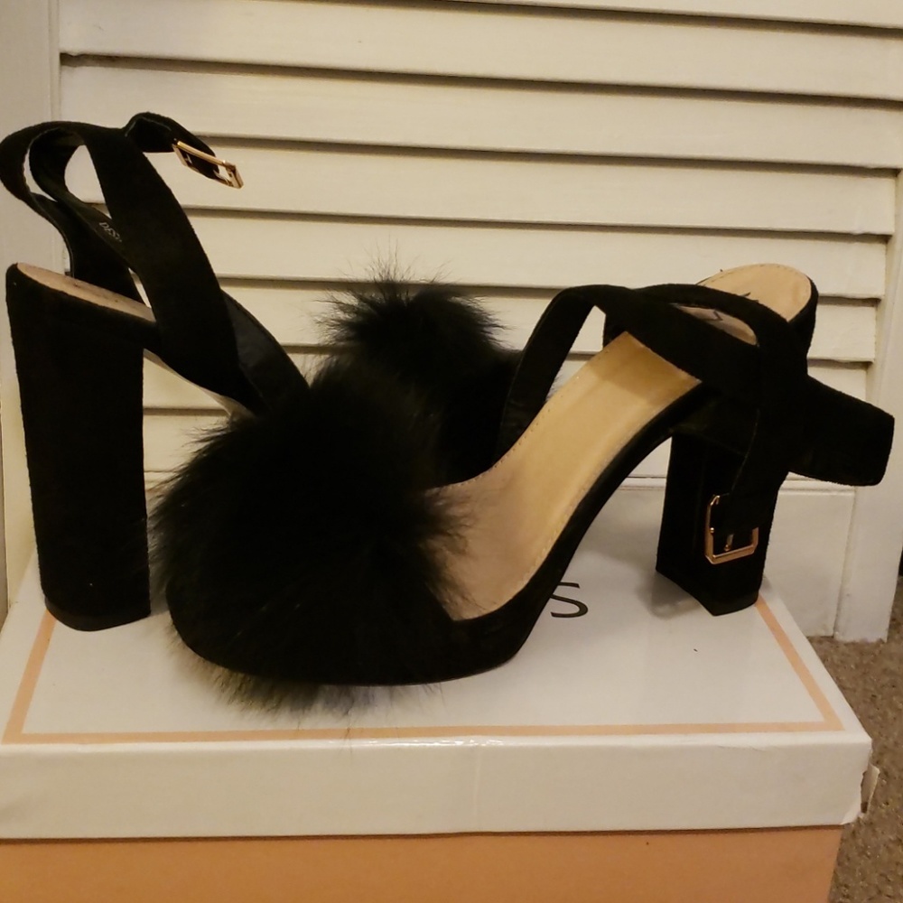 SIMMI (London boutique)FAUX FUR HEELS